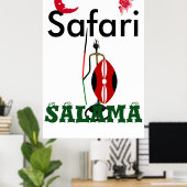 Schöne Safari-Reise in sicherer Umgebung Poster (Heimbüro)