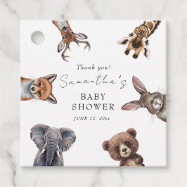 Schöne Safaritiere Babydusche Geschenkanhänger