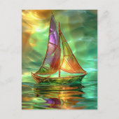 Schöne Sailboat-Kunstwerke, künstliche Intelligenz Postkarte (Vorderseite)