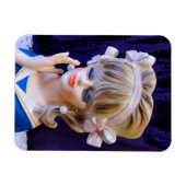 Schöne Sailor Girl Head Vase Doll Pink Bows Magnet (Horizontal)