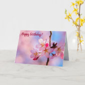 Schöne Sakura-Blume auf vertikaler Seite Karte (Gelbe Blume)