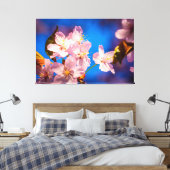 Schöne Sakura-Blüten Leinwanddruck (Insitu (Schlafzimmer))
