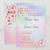 Schöne Sakura Einladung (Vorne/Hinten)