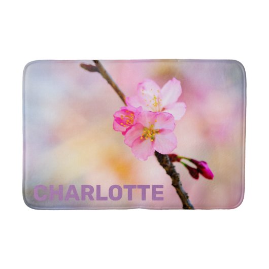 Schöne Sakura Kirschblüten Badematte (Vorderseite)
