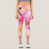 Schöne Sakura Kirschblüten Capri Leggings (Vorderseite)