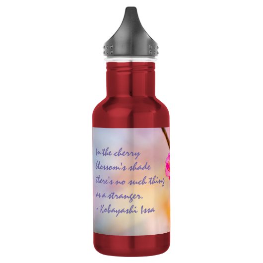Schöne Sakura Kirschblüten Edelstahlflasche (Links)