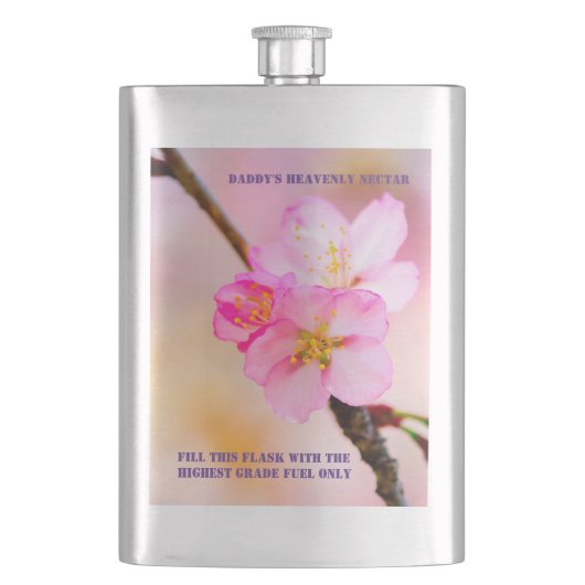 Schöne Sakura Kirschblüten Flachmann (Vorderseite)