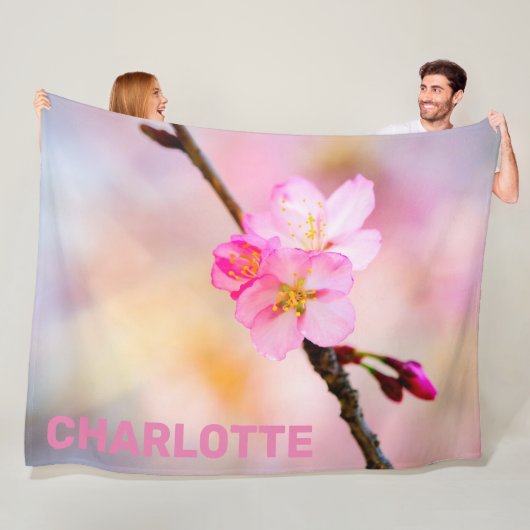 Schöne Sakura Kirschblüten Fleecedecke (Beispiel)