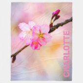 Schöne Sakura Kirschblüten Fleecedecke (Vorderseite)