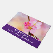 Schöne Sakura Kirschblüten Fußmatte (Schrägansicht)