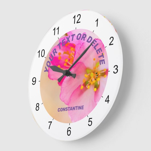Schöne Sakura Kirschblüten Große Wanduhr (Winkel)
