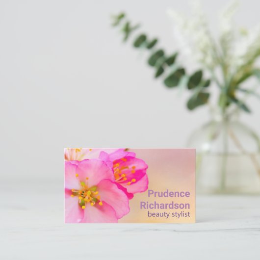 Schöne Sakura Kirschblüten Visitenkarte (Stehend Vorderseite)