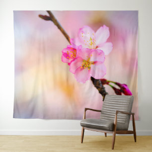 Schöne Sakura Kirschblüten Wandteppich