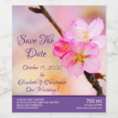 Schöne Sakura Kirschblüten Weinetikett (Einzelnes Label)