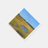Schöne Salzwasser-Marsche Serviette (Ecke)