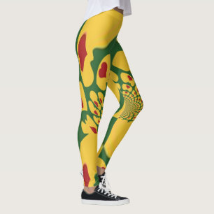 Schöne Samba-Herzen Polka Punkt abstraktes Design Leggings