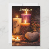 Schöne Samhain-Segen-Kerzen Herzstein (Vorderseite)