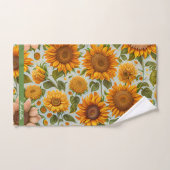 Schöne Sammlung moderner Sonnenblumen Badhandtuch Set (Handtuch)