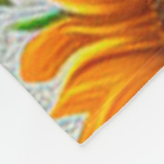 Schöne Sammlung moderner Sonnenblumen Fleecedecke (Ecke)