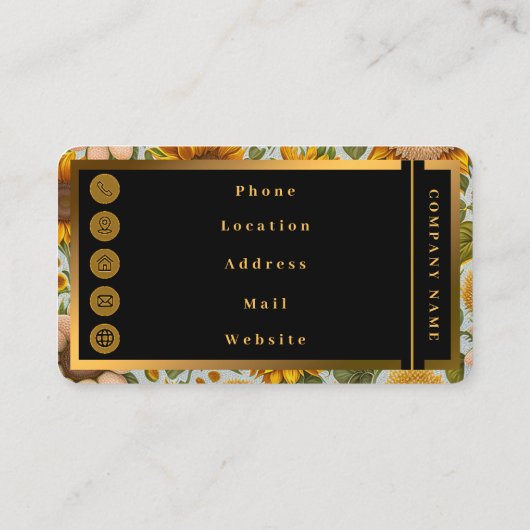 Schöne Sammlung moderner Sonnenblumen Visitenkarte (Rückseite)