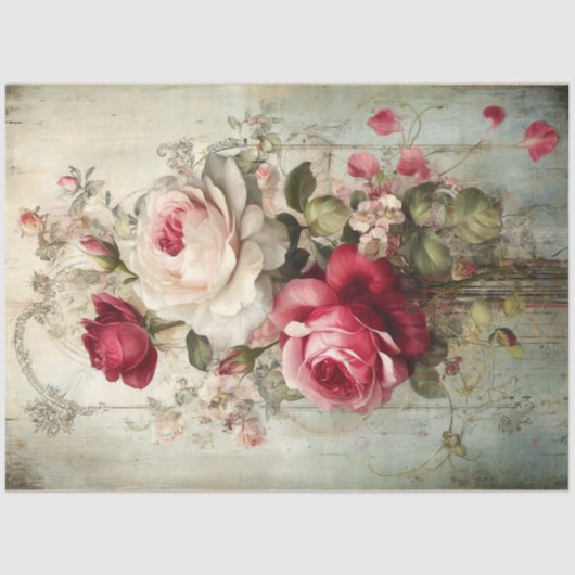 Schöne Sammlung Rose Seidenpapier (Vorderseite)