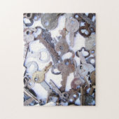 Schöne Sammlung Vintager Skeletttasten Puzzle (Vertikal)