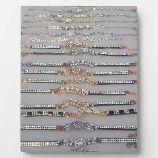 Schöne Sammlung von Diamind Jewels Herzdesign Fotoplatte (Vorderseite)