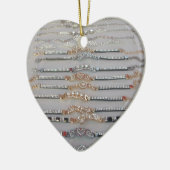 Schöne Sammlung von Diamind Jewels Herzdesign Keramikornament (Links)