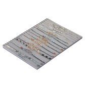 Schöne Sammlung von Diamind Jewels Herzdesign Notizblock (Linke Seite)