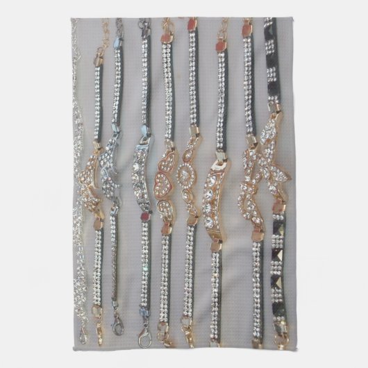 Schöne Sammlung von Schmuckstücken Geschirrtuch (Vertikal)