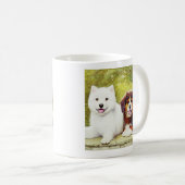 Schöne Samoyed & English Shepherds Kaffeetasse (VorderseiteRechts)
