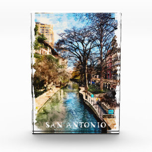 Schöne San Antonio Texas Vintage Stadt Fotoblock