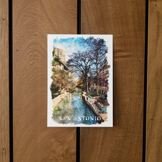 Schöne San Antonio Texas Vintage Stadt Postkarte