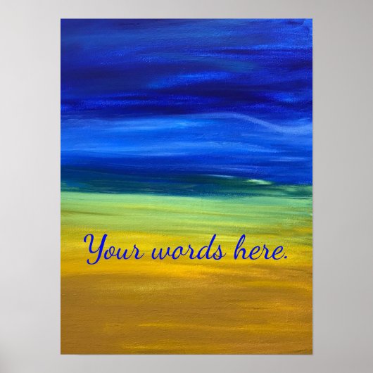 Schöne Sand Sky zeichnen Ihre Worte Posters Poster (Vorne)
