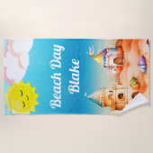 Schöne Sandburgen Strandtuch (Vorderseite)