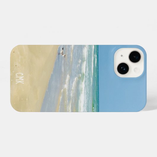 Schöne Sandpiper Monogram Island iPhone Hülle (Rückseite (Horizontal))