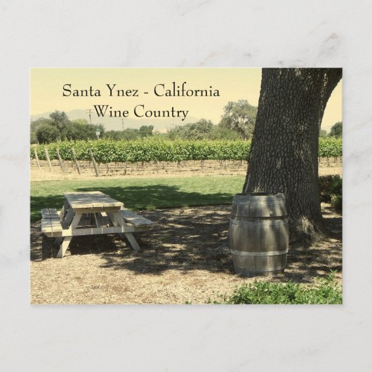 Schöne Santa Ynez/Wine Country Postcard! Postkarte (Vorderseite)