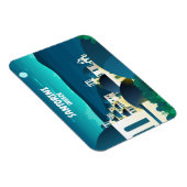 Schöne Santorin am Night Griechenland Foto Magnet (Rechte Seite)