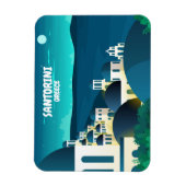 Schöne Santorin am Night Griechenland Foto Magnet (Vertikal)