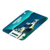 Schöne Santorin am Night Griechenland Foto Magnet (Linke Seite)