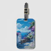 Schöne Santorini Griechenland Blick auf den Ozean Gepäckanhänger (Vorderseite Vertikal)