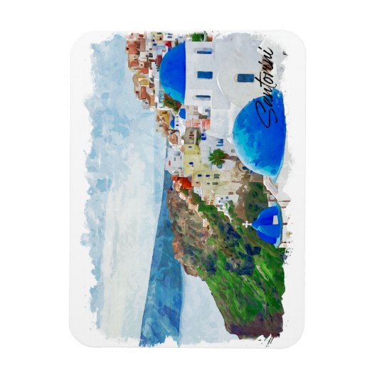 Schöne Santorini Griechenland Landschaft Reisen Magnet (Vertikal)