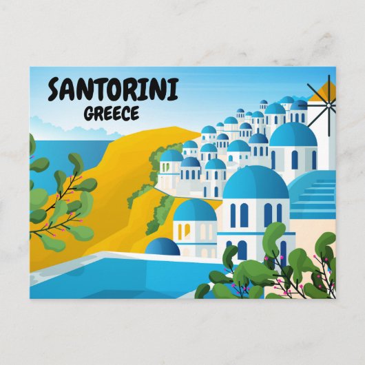 Schöne Santorini Griechenland Reisen Postkarte (Vorderseite)
