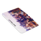 Schöne Sao Paulo Brasilien Skyline-Malerei Magnet (Rechte Seite)