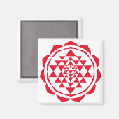 Schöne Saraswati Yantra für Wachstum und Frieden Magnet (Vorderseite/Rückseite)