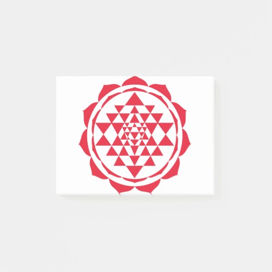 Schöne Saraswati Yantra für Wachstum und Frieden Post-it Klebezettel (Vorderseite)