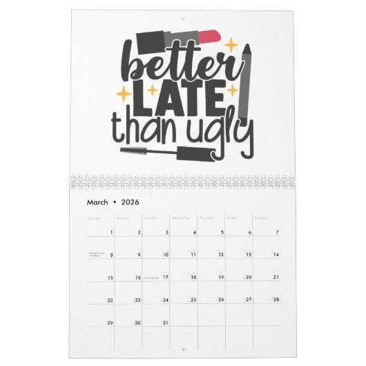 Schöne Sarcasm Kalender (Mär 2026)