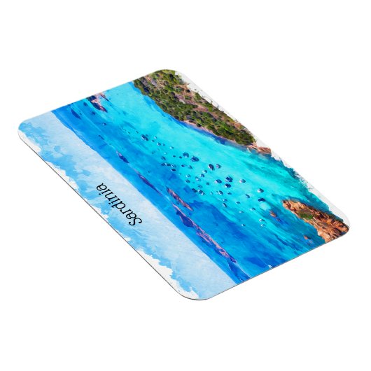 Schöne Sardinien Italien Mittelmeer Landschaft Magnet (Rechte Seite)