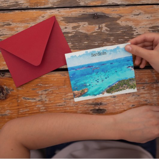 Schöne Sardinien Italien Mittelmeer Landschaft Postkarte