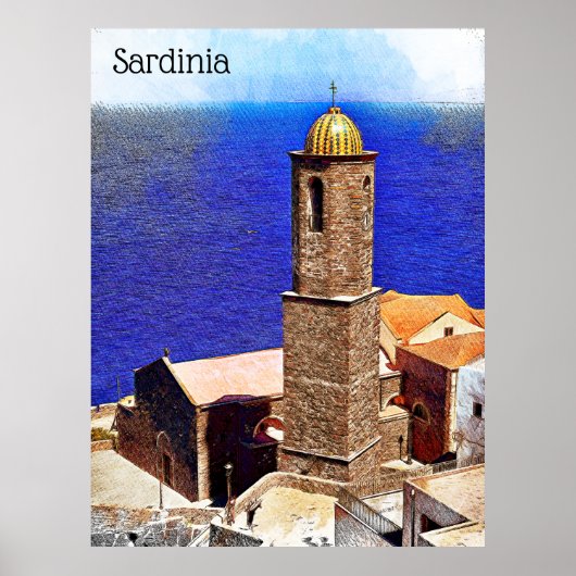 Schöne Sardinien italienische Insel Mittelmeer Poster (Vorne)